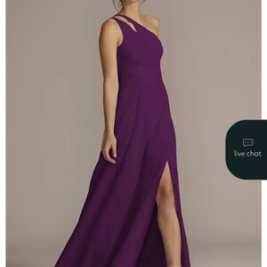 David’s Bridal One Shoulder Bridesmaid Dress